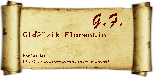 Glózik Florentin névjegykártya